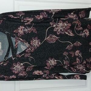 Floral Black and Pink Women's Top